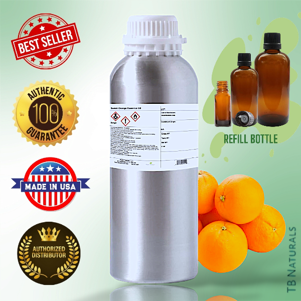 Plant Therapy Sweet Orange PURE Essential Oil Bulk REFILL ONLY