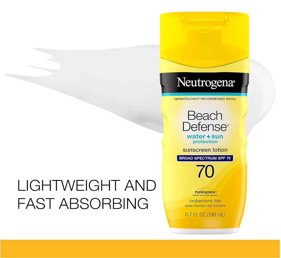 Neutrogena Beach Defense Water Resistant Sunscreen Lotion SPF 70, 6.7oz